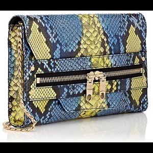 Milly Belize Snake Embossed Clutch NEW!